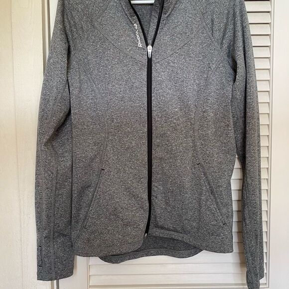 REEBOK women’s heather grey dry fit fitted jacket - Picture 2 of 9